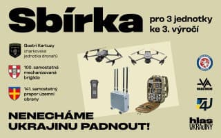 Nenecháme Ukrajinu padnout! Vybavíme tři bojové jednotky k 3. výročí invaze!